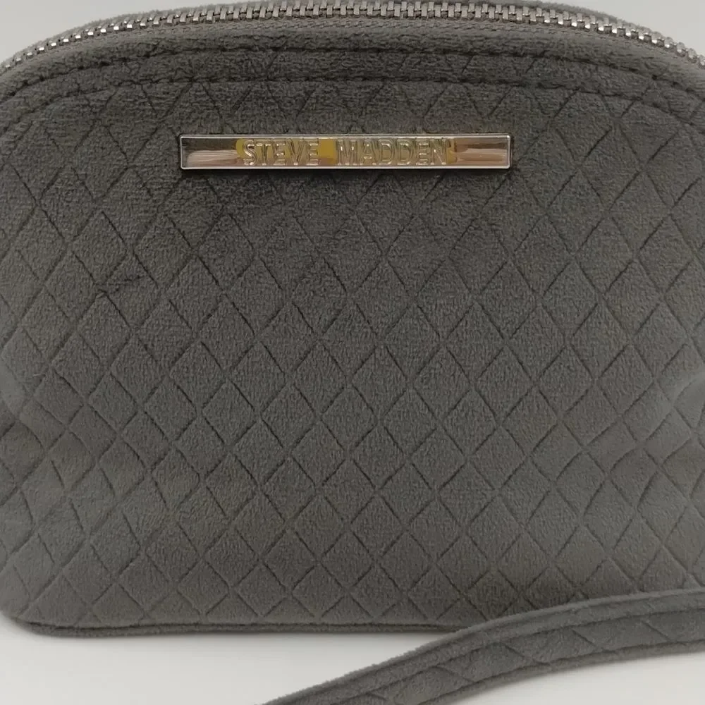 Steve Madden Crossbody bag chain strap gray purse zip around around small